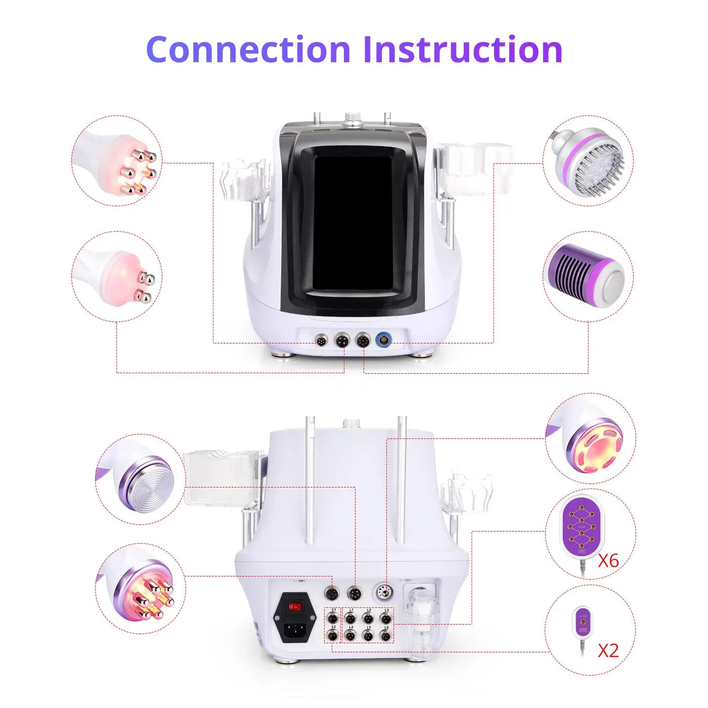 Aristorm cavitation 40k machine skin tightening Cavitation 9 in1 skin tightening tool facial stimulation machine